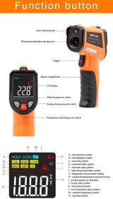 تصویر ترمومتر لیزری تا 900درجه سانتیگراد مدل VC-304F 