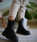 تصویر نیم بوت زنانه کد ۷۶۵۲۵۳ رنگ سیاه سایز ۳۶ 