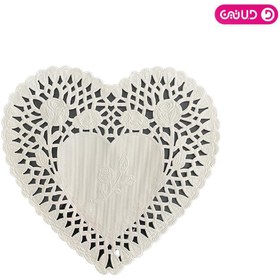 تصویر دانتل زیر کیک قلب 21.5 سانتی 100عددی 