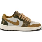 تصویر کتانی نایکی وودو زنانه کد ۵۴۶۷ چرم رنگ کرم قهوه ای 