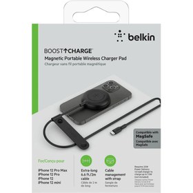 تصویر شارژر magnetic portable wireless charger pad 