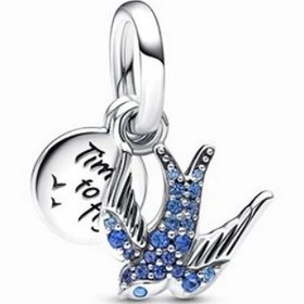 تصویر چارم آویز دو بخشی پرستو آبی پاندورا 