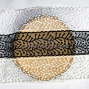 تصویر دانتل شیفون دو طرفه طرح ستاره دنباله دار (کد34) 