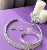 تصویر ست گردنبند طوق سه رج کد A135 