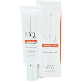تصویر کرم ضد آفتاب ام کیو SPF50 بی رنگ حجم ۵۵ میلی لیتر 