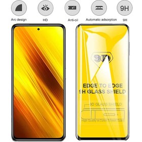 تصویر گلس سرامیکی براق Xiaomi Poco x3, f3 Glass Full Glue Screen Protector for Xiaomi Poco x3, f3