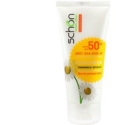 تصویر کرم ضد آفتاب بی رنگ پوست خشک شون +SPF 50 