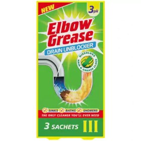 تصویر لوله بازکن شاسه ای بریتانیایی گریس البو Elbow Grease Drain Unblocker بسته 2 عددی 50 گرم 