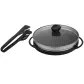 تصویر تابه گریل چدن دو طرفه نالینو مدل Spiza (با درب شیشه) cast iron grill pan spiza model