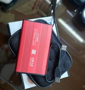 تصویر هارد 500 گیگ اکسترنال USB3 ( باکس شده ) با کیف ضربه گیر - آبی / 1 ماه گارانتی 
