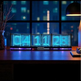 تصویر ساعت دیجیتال نیکسی مدل NixGlow با اکولایزر RGB 