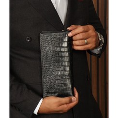 تصویر کیف دسته چکی چرم آروند مدل AD-00222 جنس : چرم طبیعی گاوی