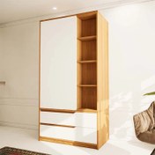 تصویر کمد لباس باکس دار مدل سمین از MDF 