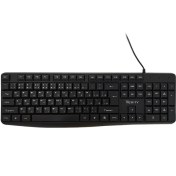 تصویر کیبورد با سیم وریتی مدل V-KB6124 سوییچ ممبران Verity V-KB6124 Membrane Switches Wired Keyboard