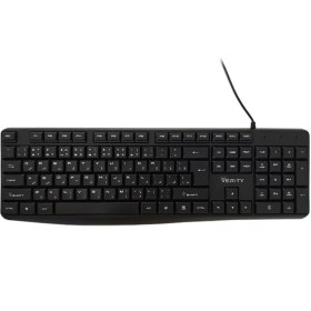 تصویر کیبورد با سیم وریتی مدل V-KB6124 سوییچ ممبران Verity V-KB6124 Membrane Switches Wired Keyboard