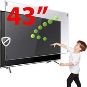 تصویر محافظ صفحه تلویزیون 43 اینچ (ابعاد 56.5*97) 2 میل تایوانی ا 43 inch TV screen protector (dimensions 97*56.5) 2 Taiwanese mils 43 inch TV screen protector (dimensions 97*56.5) 2 Taiwanese mils