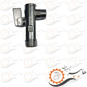 تصویر شیر پیسوار 1/2*1/2 اینچ سیم ایتالیا مدل cim1445F RIGHT ANGLE BALL VALVE WITH STRAINER 1/2*1/2