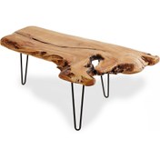 تصویر میز جلو مبلی چوبی با پایه فلزی کد 10050 