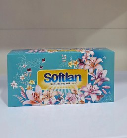 تصویر دستمال کاغذی سافتلن ۱۰۰برگ دولایه softlan