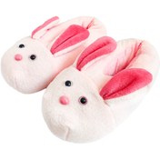 تصویر دمپایی حوله‌ای مدل اسلیپر طرح خرگوش 