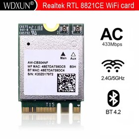 تصویر کارت وایرلس لپ تاپ Realtek RTL8821CE 802.11ac AW-CB304NF M.2 