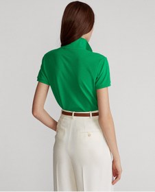 تصویر پولو شرت زنانه Ralph Lauren Skinny Fit Loft Green 