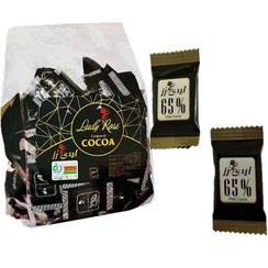 تصویر شکلات فله 3گرم تلخ 65% دوسرپرس لیدی رز 