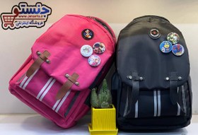 تصویر کیف مدرسه فانتزی دخترانه و پسرانه (کوله پشتی) پیکسل دار کد 495 BACKPACK code 005