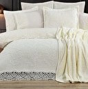 تصویر روتختی دو نفره سفید شیری ۱۰ پارچه برند ozdilek ترکیه مدل renda Ozdilek renda