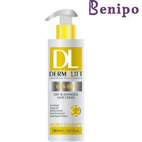 تصویر کرم مو درمالیفت مدل Vita Dry مناسب موهای خشک و آسیب دیده حجم 150 میلی لیتر 