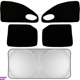 تصویر آفتابگیر خودرو پژو مدل UV RESISTANT مجموعه ۵ عددی 