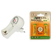 تصویر شارژر باتری دیجیتال سی.اف.ال مدل DET-105P به همراه بسته 2 عددی باتری قلمی شارژی C.F.L 1100mAh 