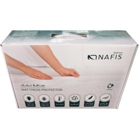 تصویر محافظ تشک نفیس مدل گردبافت یک نفره سایز 200 × 120 سانتی متر nafis mattress