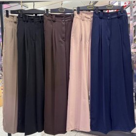 تصویر شلوار بگ ریزشی زنانه مورگان سایز ۴۲ و ۴۴ رنگ کرم 