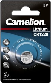 تصویر باتری سکه ایی کملیون CR1220 Camelion 3V CR1220 Lithium Button Cell