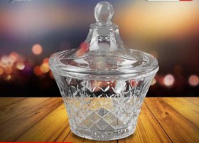 تصویر قندان شیشه ای 