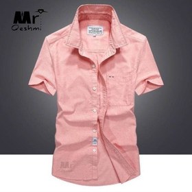 تصویر پیراهن آستین کوتاه تمام نخ از سایز اسمال تا 4 ایکس در 4 رنگ 