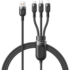 تصویر کابل 1.2 متری USB به Lightning/Micro USB/Type-C مک دودو CA Mcdodo CA-8790 USB To Lightning/Micro USB/Type-C Data/Charging Super Fast Cable