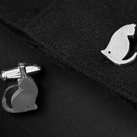 تصویر دکمه سردست گربه 