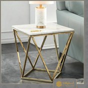 تصویر میز عسلی استیل طلایی pvd مدل sm5050 