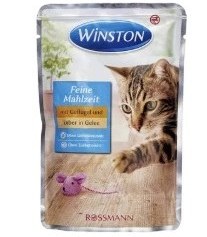 تصویر پوچ گربه وینستون با طعم مرغ و جگر در ژله Winston Poultry & liver in jelly