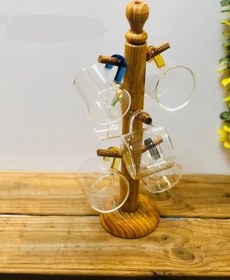 تصویر آویز فنجان چوبی 