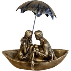 تصویر مجسمه دکوری طرح قایق عاشقانه کد 1617 
