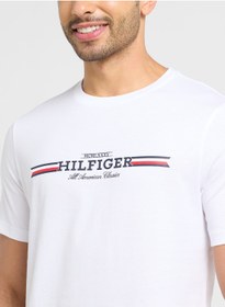 تصویر تی‌شرت یقه گرد لوگو برند Tommy Hilfiger Logo Crew Neck T-Shirt