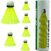 تصویر توپ بدمینتون یونکس اصلی 6 تایی - MAVIS 600 BADMINTON NYLON SHUTTLECOCK