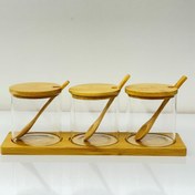 تصویر بانکه پیرکس درب دار زیره بامبو 