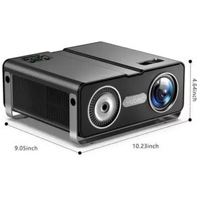 تصویر پروژکتور برند Yaber مدل v10 YABER V10 5G WiFi Bluetooth Projector, 9500L Native 1080P Full HD Projector Support 4K, 2023 Upgraded 4D/4P Keystone & Zoom, Home Theater & Outdoor Video Projector for