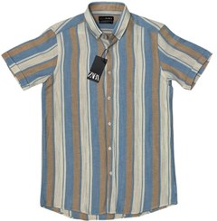 تصویر پیراهن کنفی راه راه 