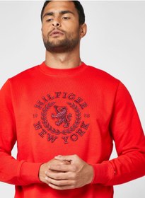 تصویر سویشرت یقه گرد لوگو برند Tommy Hilfiger Logo Crew Neck Sweatshirt