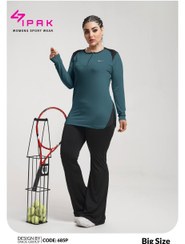 تصویر ست بلوز شلوار فینگردار سایز بزرگ ورزشی زنانه NIKE کد 000 NIKE womens big size sports pants blouse set code 000